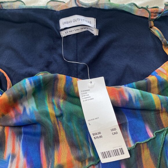 NWT UO Moxie Mesh Mini Dress L - Picture 5 of 5